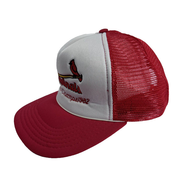 1982 St. Louis Cardinals World Champs Foam SnapBack Trucker Hat Cap Vintage MLB - Picture 2 of 14